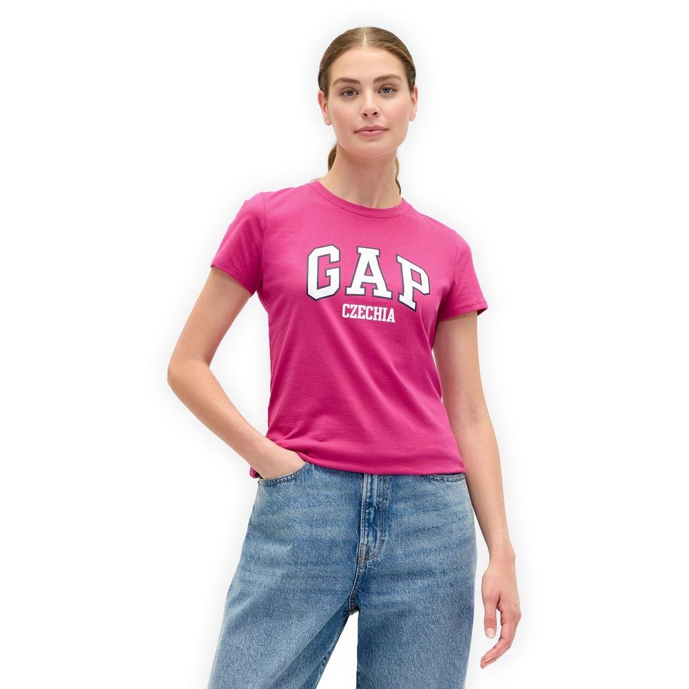 799100-00 Tričko s logem Czechia Růžová