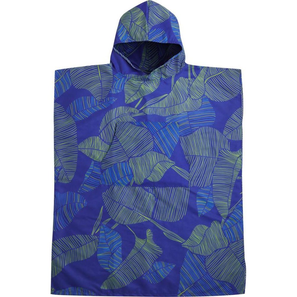 CHANGING PONCHO S/M Botanical modré s motivem listů