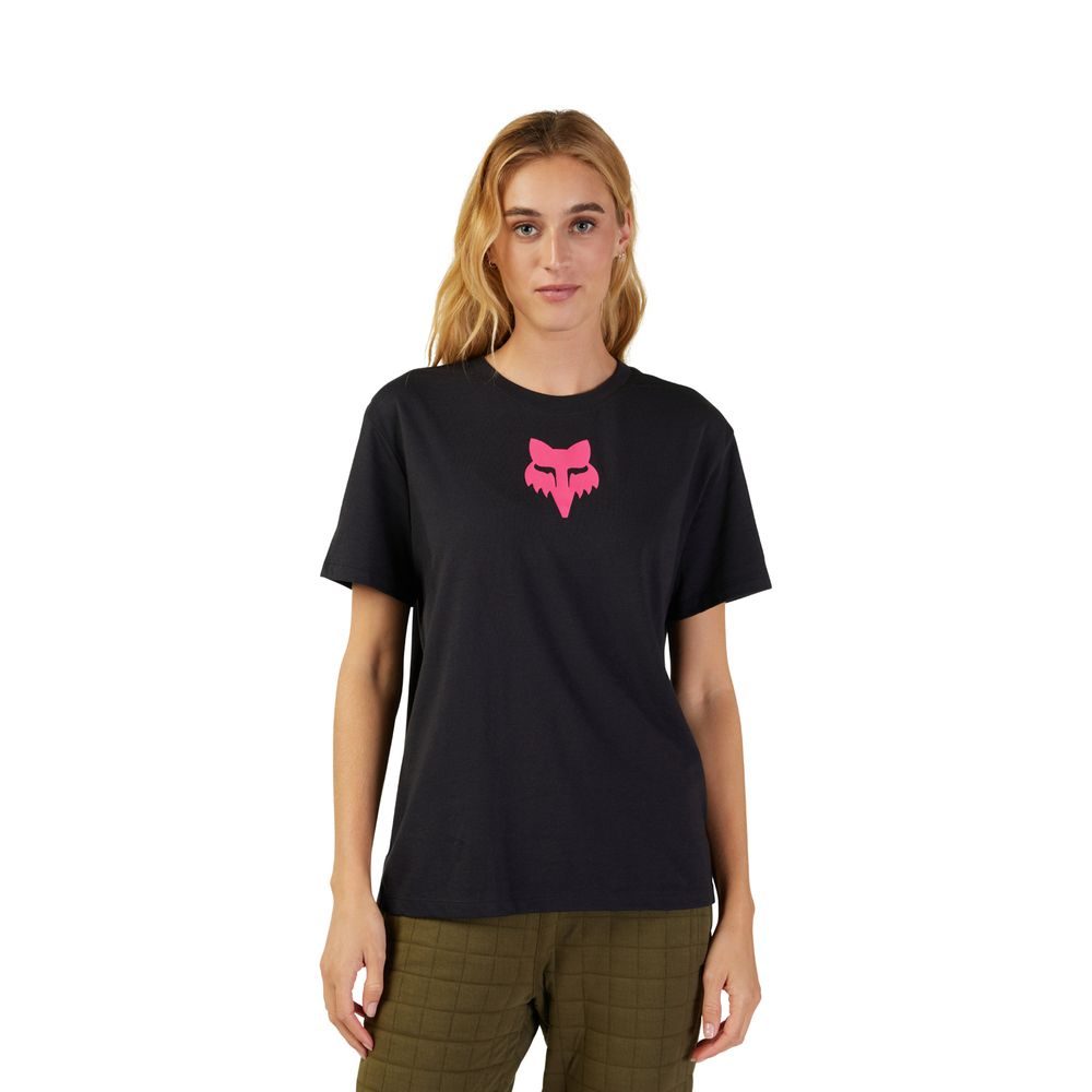 W Fox Head Ss Tee, Black/Pink