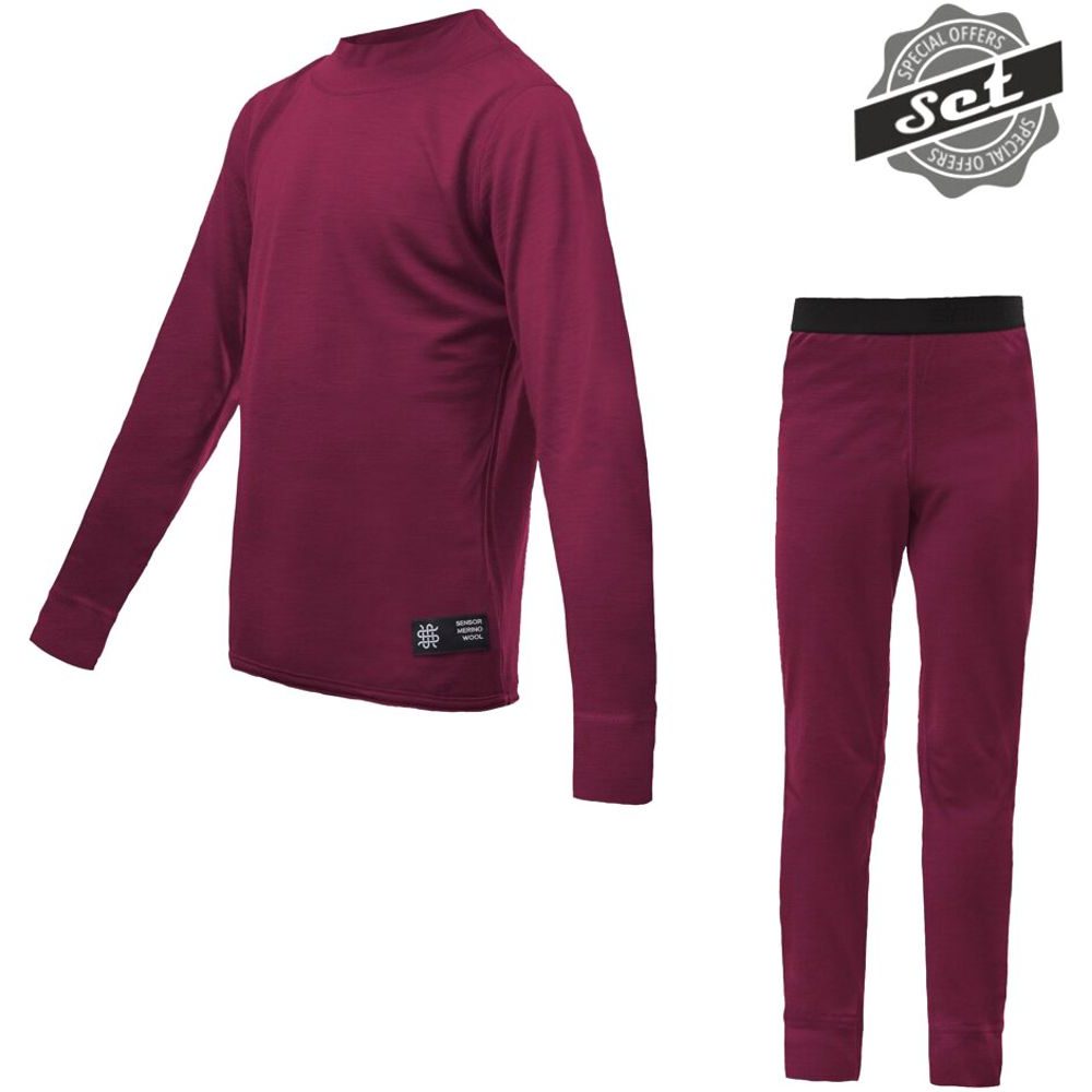 MERINO ACTIVE JUNIORSKÝ SET lilla