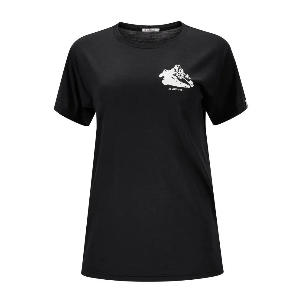 LightWool tee mountain W's jet black