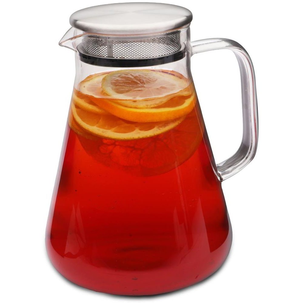 Konvice na čaj, nerez / borosilikátové sklo, 1,2 l