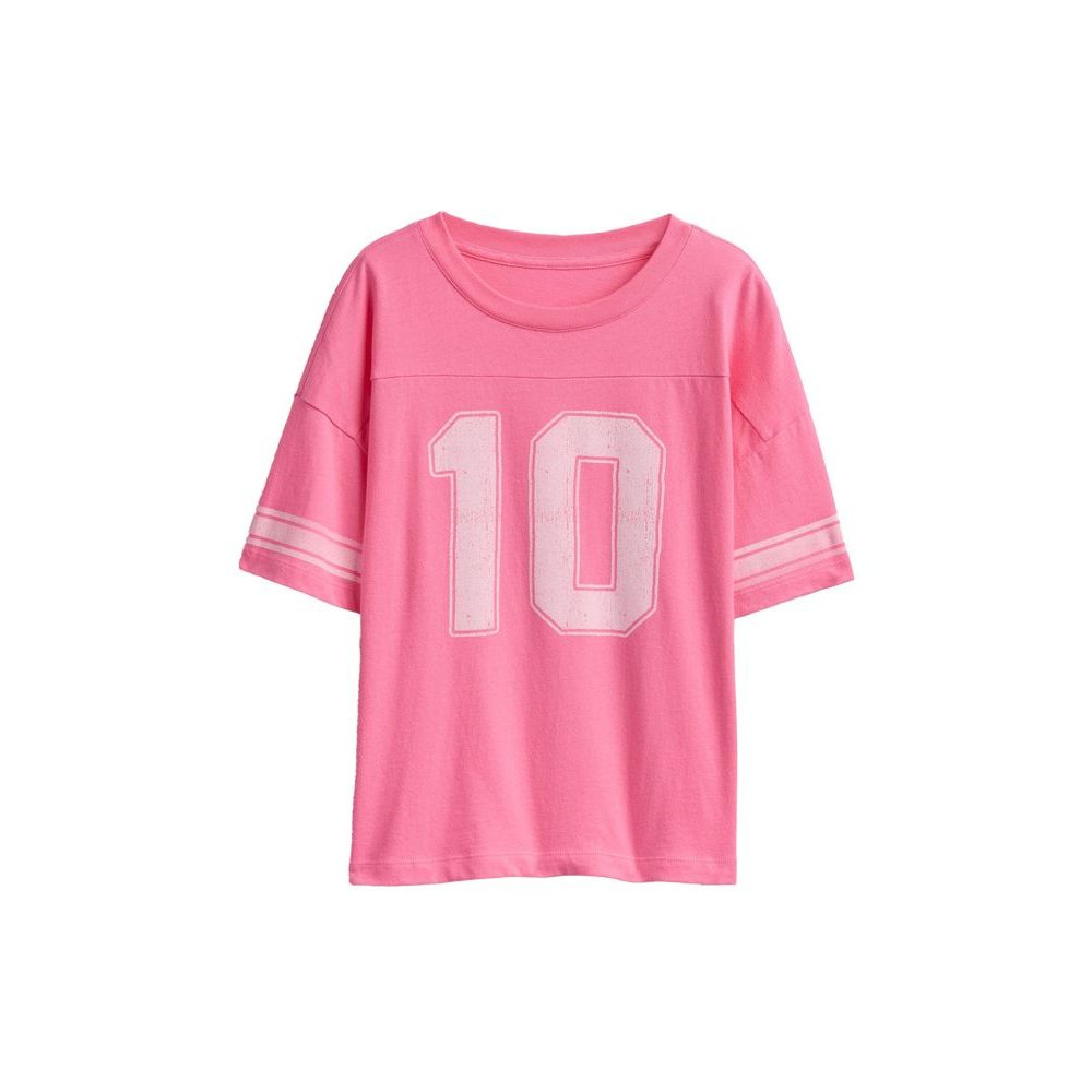 Dětské oversize tričko Varsity Růžová