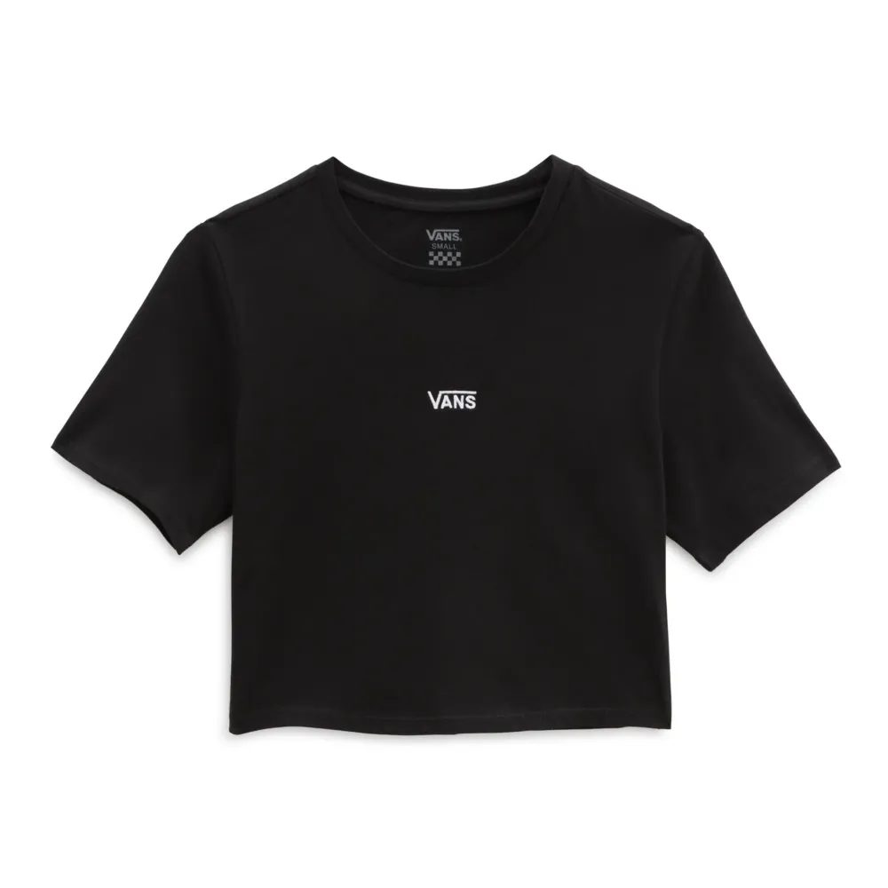 FLYING V CROP CREW SPORT TEE Black
