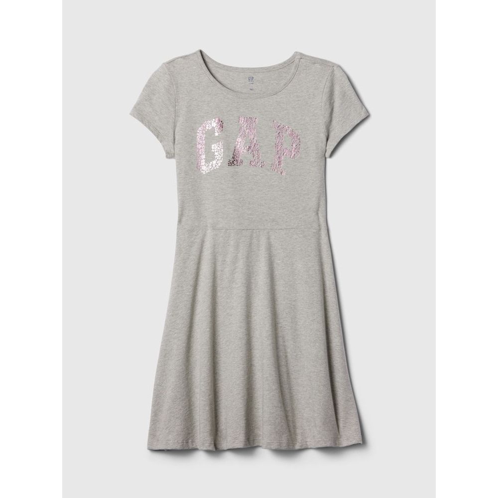 Dětské šaty s logem Šedá