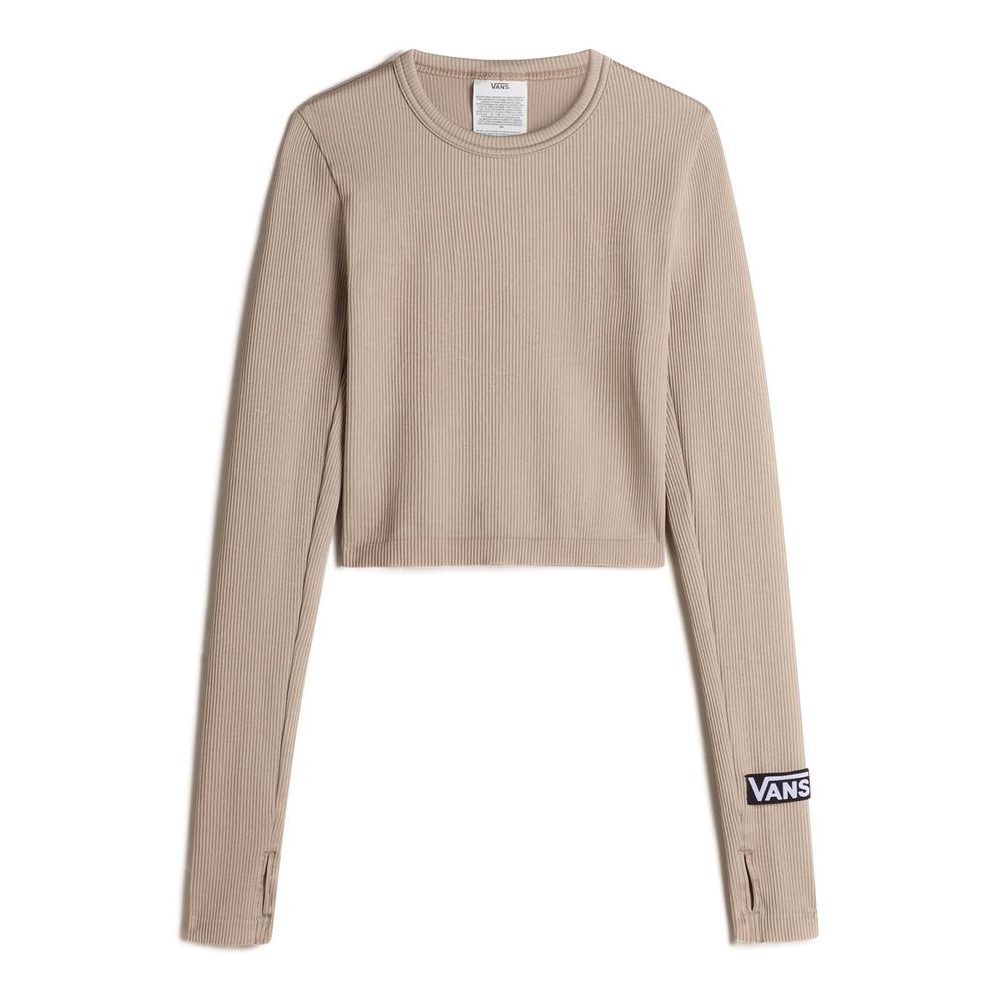 MTE Crosspath Seamless LS Crop MUSHROOM