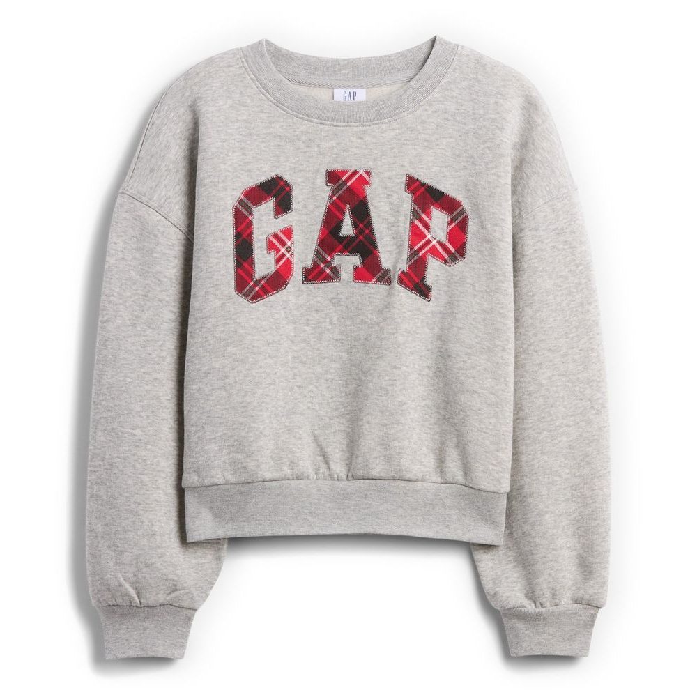 839163-04 Dětská oversize mikina s logem Šedá