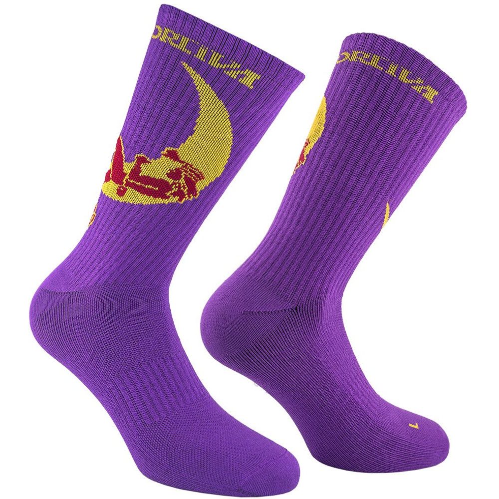 Climbing on the Moon Socks Purple/Yellow