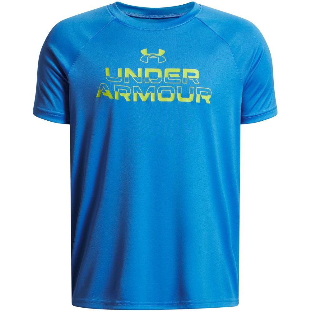 UA Tech Split Wordmark SS-BLU/GRN