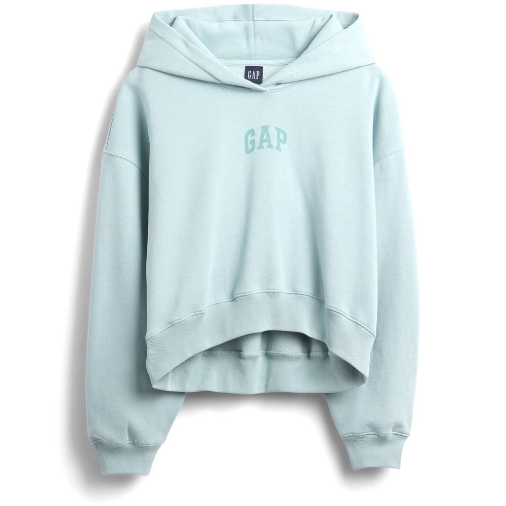 841725-20 Mikina s kapucí Logo Cropped Modrá