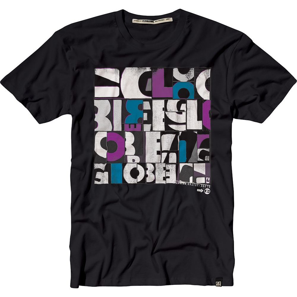 GB01113016 FRAGMENTED TEE BLACK - pánské tričko