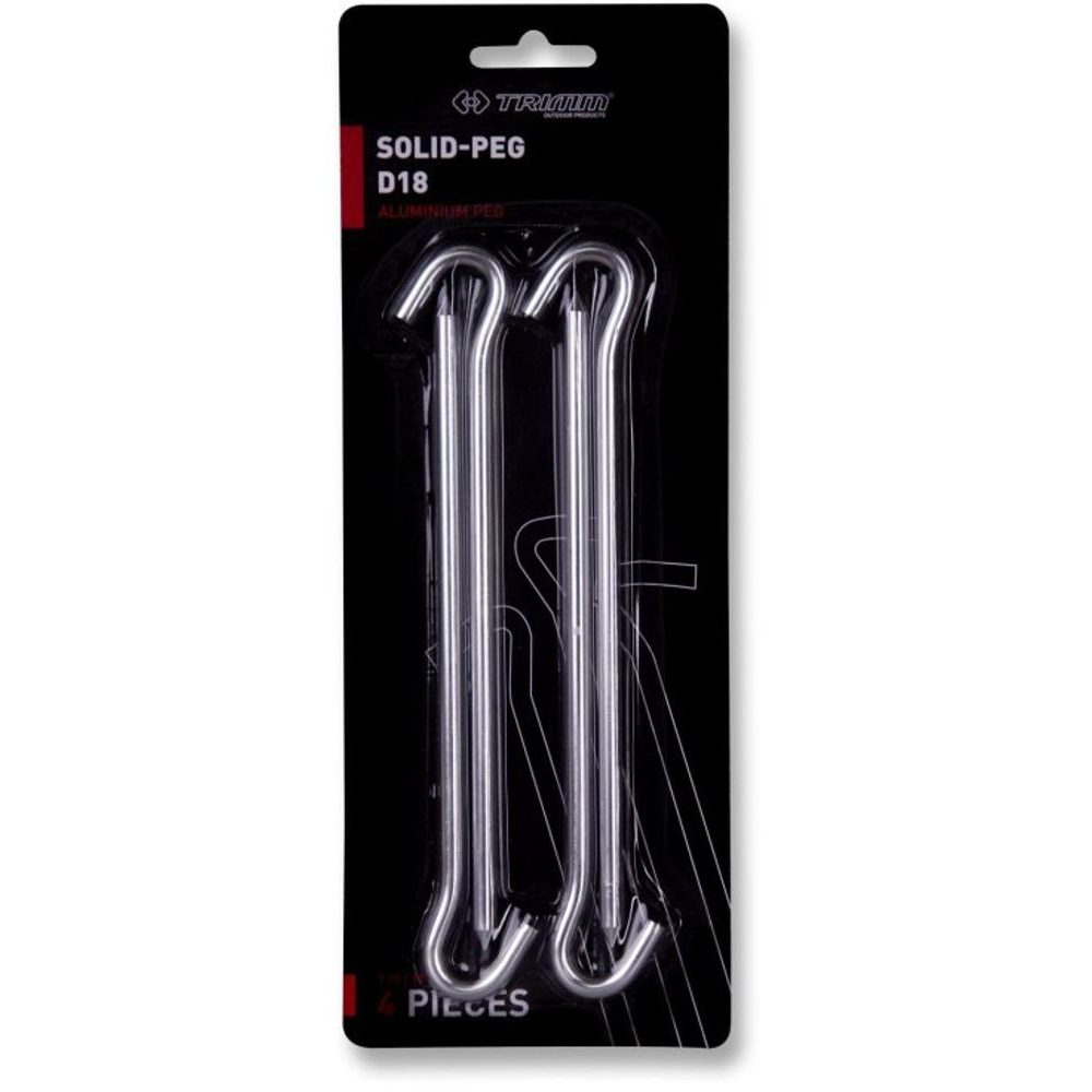 SOLID-PEG - D18 silver- sada 4 ks