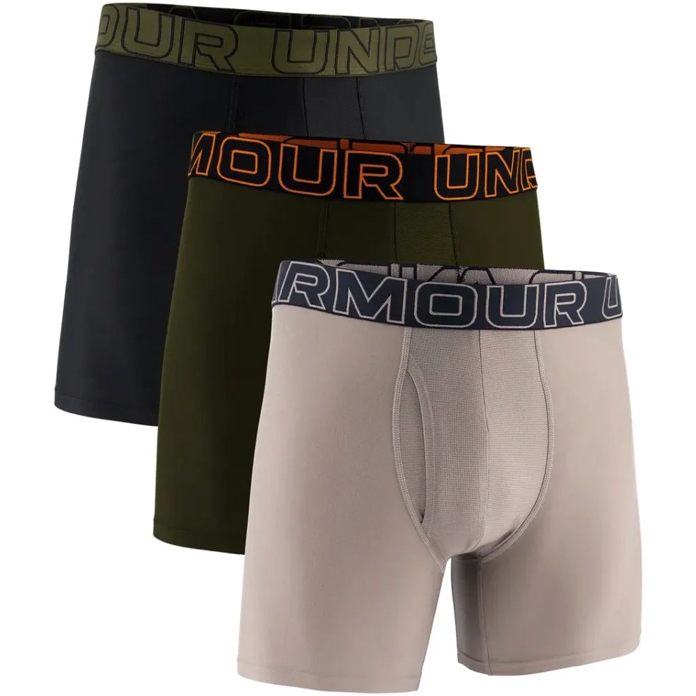 M UA Perf Tech 6in - 3pk hnědá/zelená