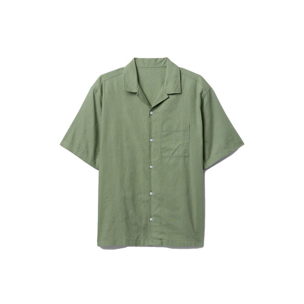 Lněná košile Zelená