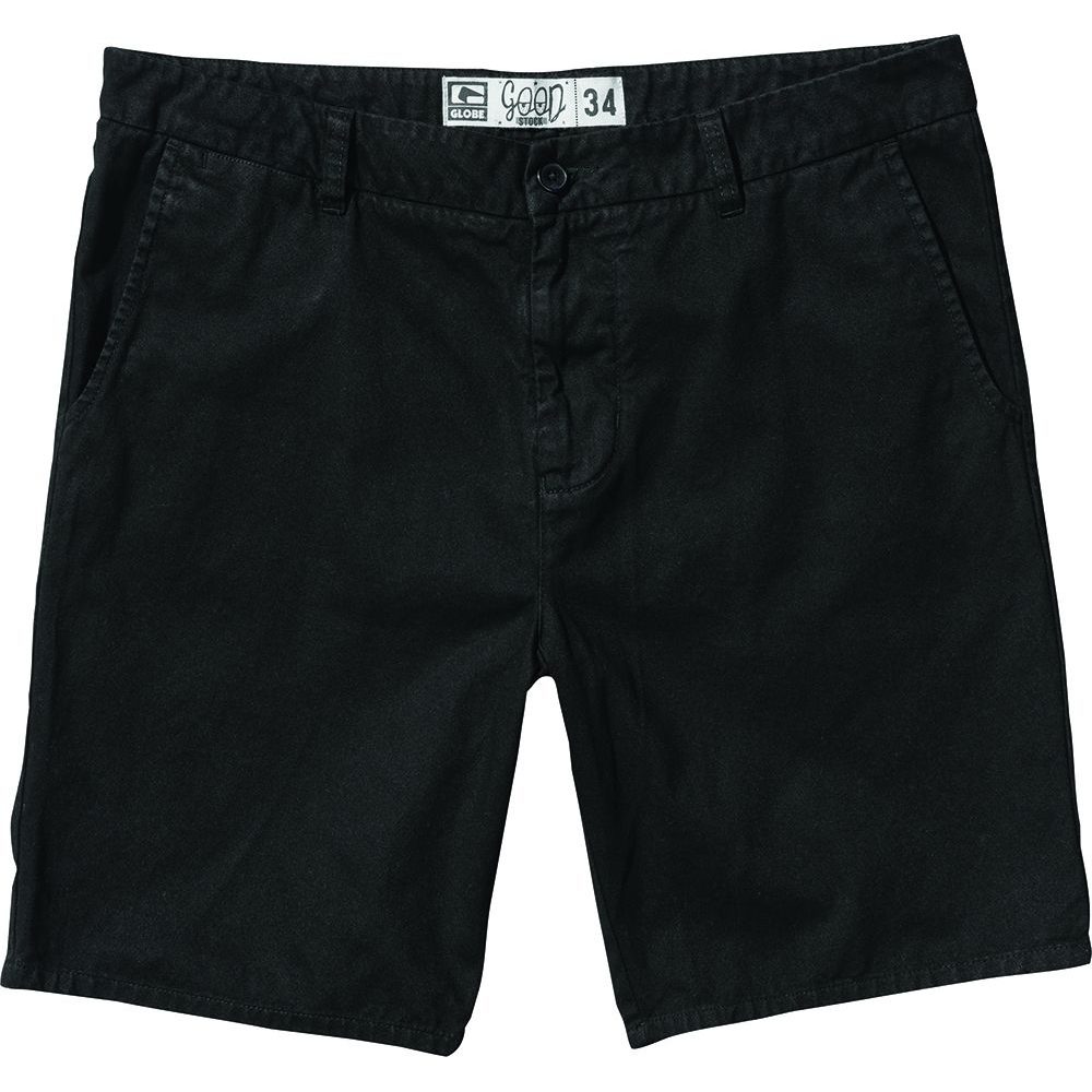 01216001 GOODSTOCK CHINO WALKSHORT BLACK - pánské plátěné šortky