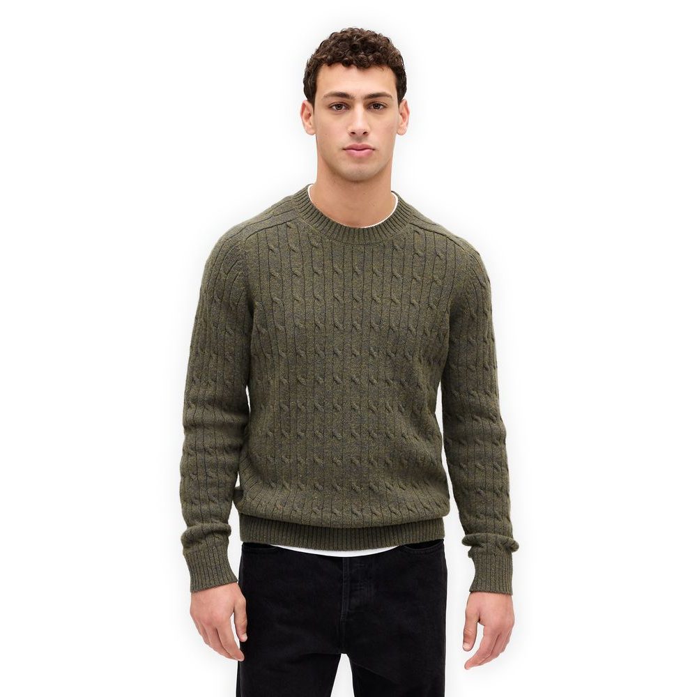 807068-00 Pletený svetr z Merino vlny Zelená