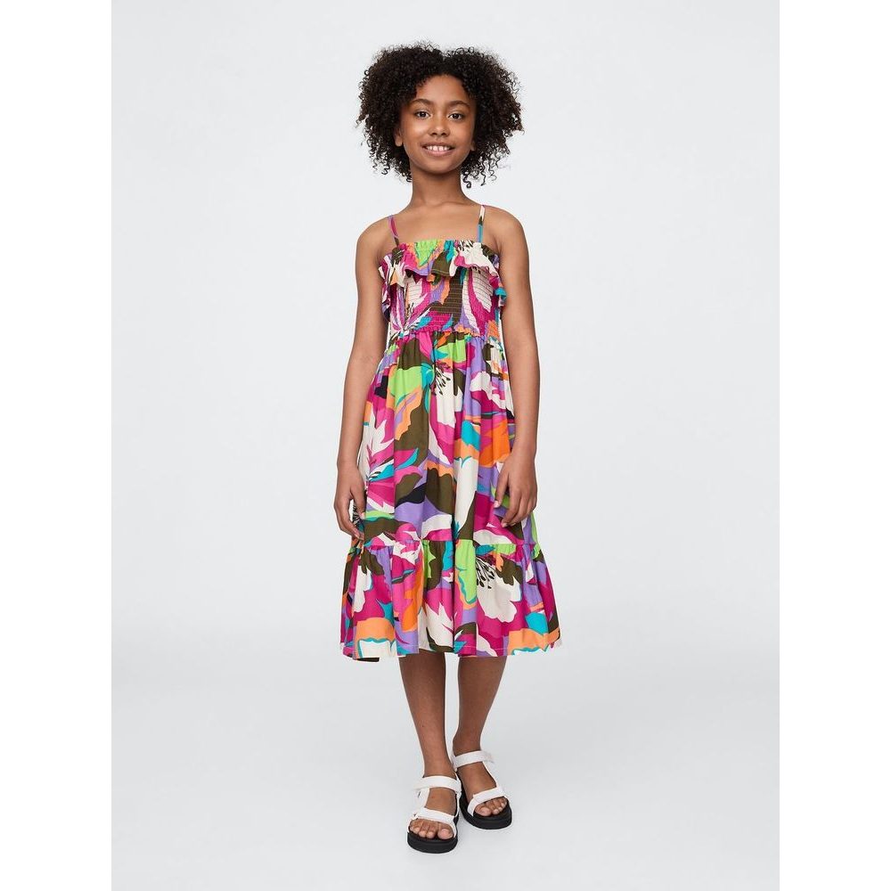 780507-01 Dětské šaty s volány Vícebarevná