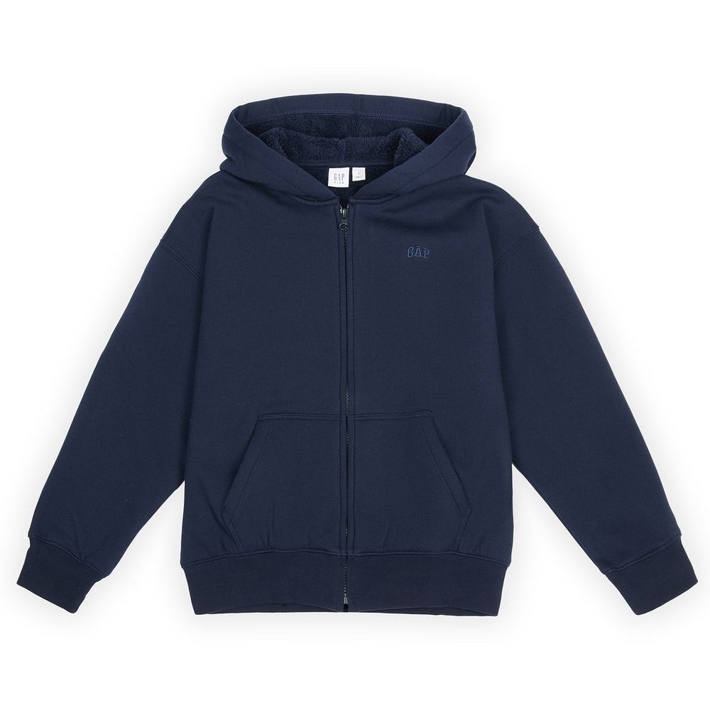 835289-01 Dětská zateplená sherpa mikina Tmavě modrá