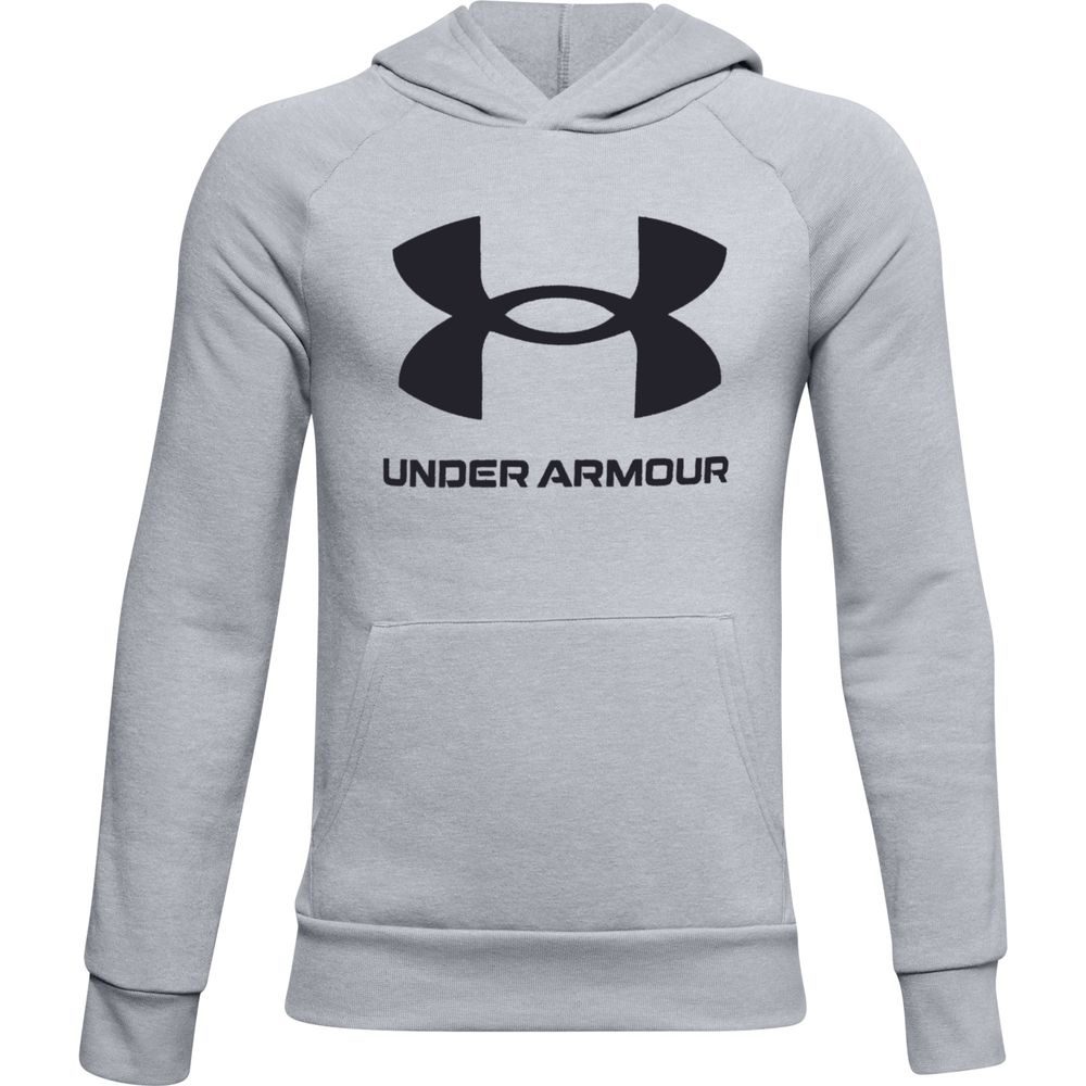 UA RIVAL FLEECE HOODIE KID, Gray