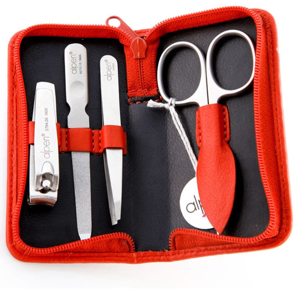 Inox kožená červená