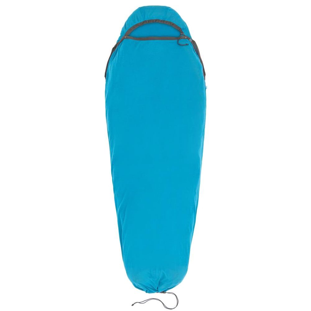 Breeze Sleeping Bag Liner - Mummy w/ Drawcord Blue Atoll