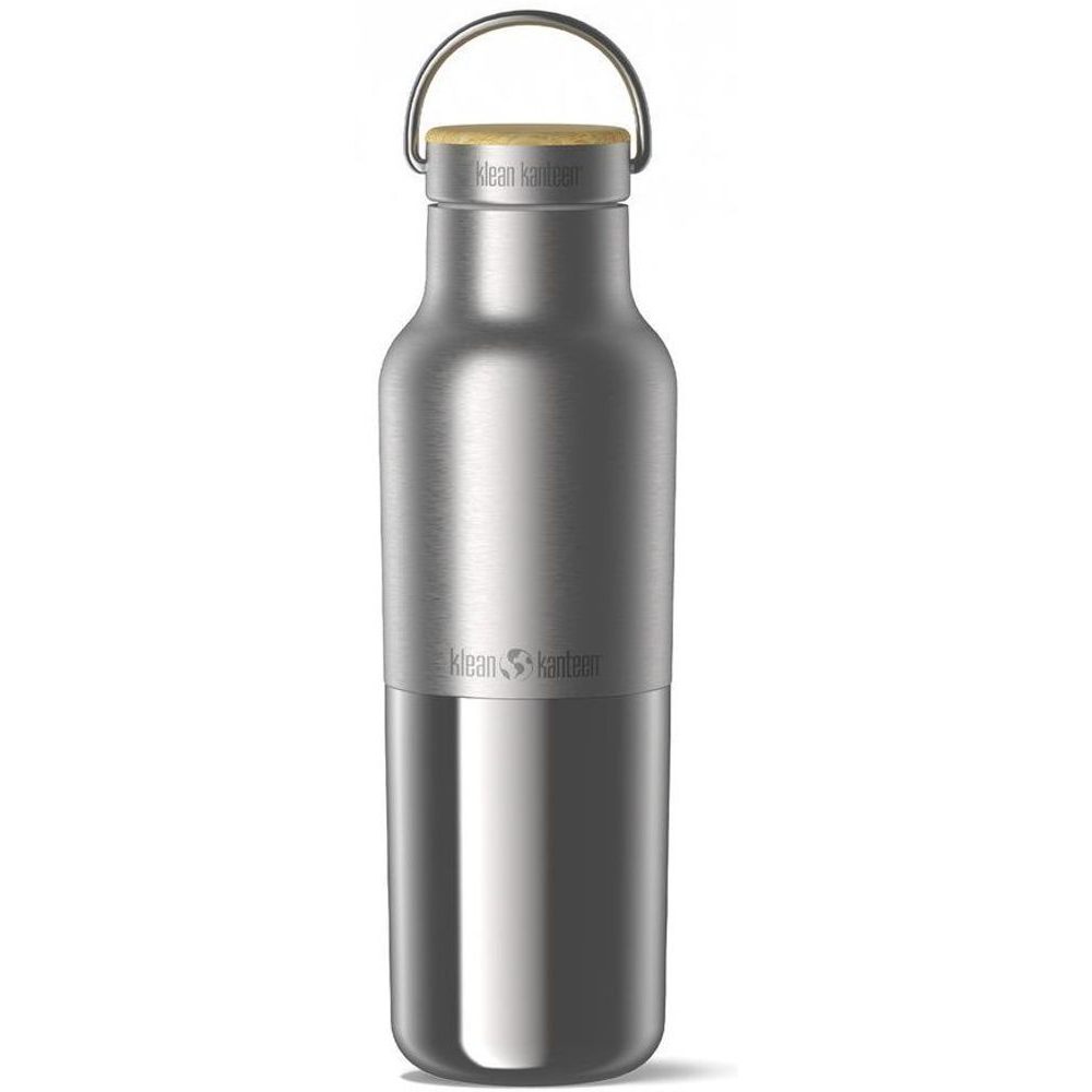 Rise 473 ml Vacuum Classic (w/ Bamboo) - Brushed Stainless