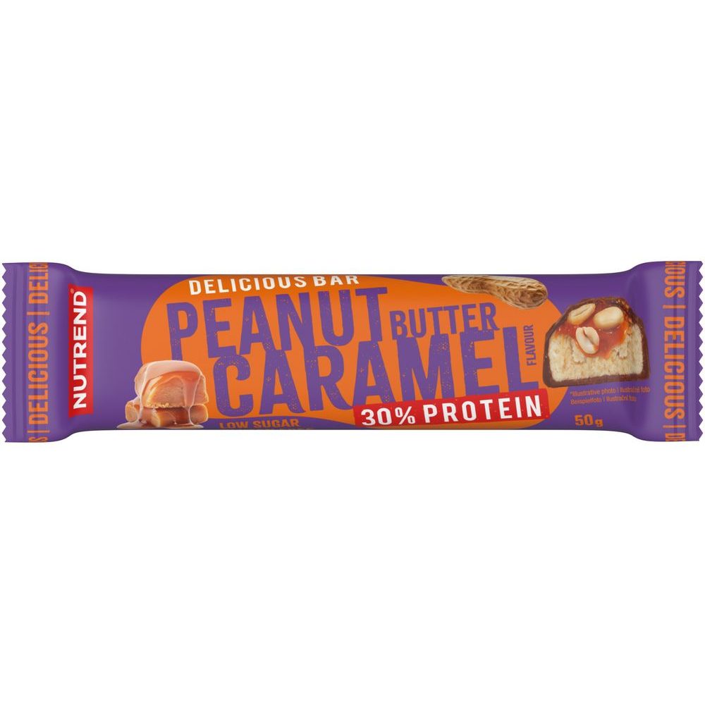 Delicious Bar, tyčinka, 50 g araš máslo & karamel