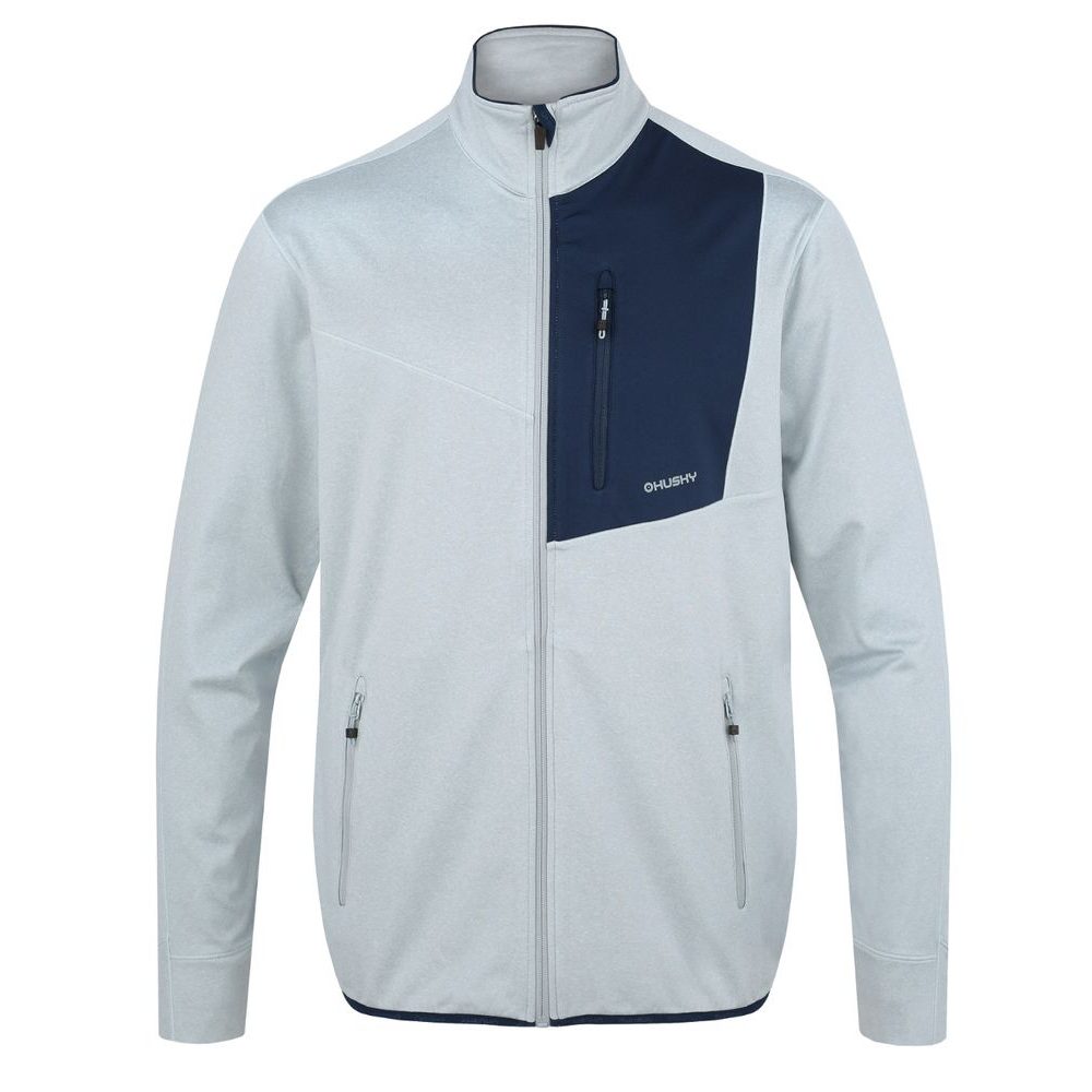 Pánská mikina na zip Ane M lt. grey