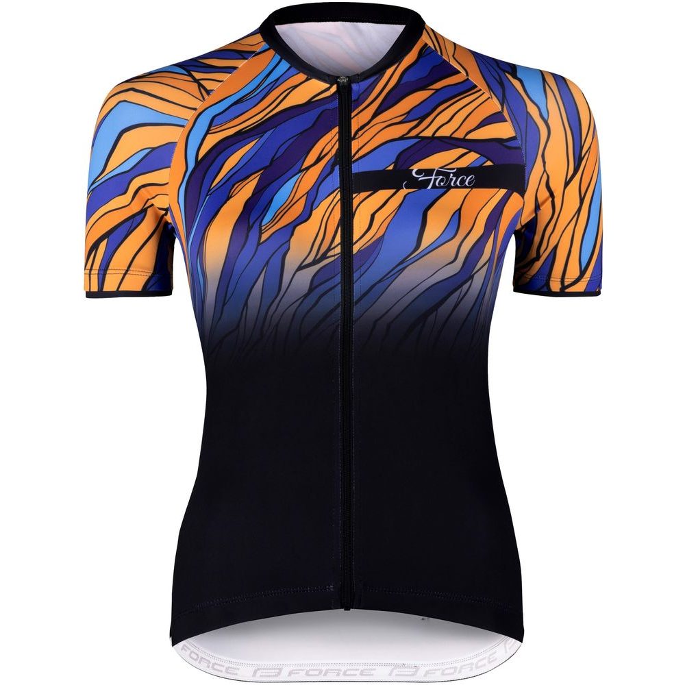 LIFE UNI kr. rukáv, črn-modro-oranžový