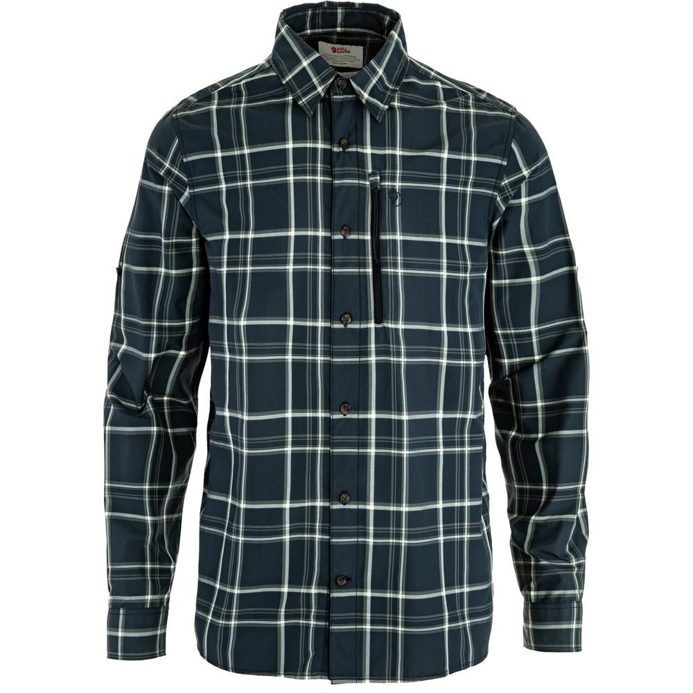 Abisko Hike Shirt LS M Dark Navy-Chalk White