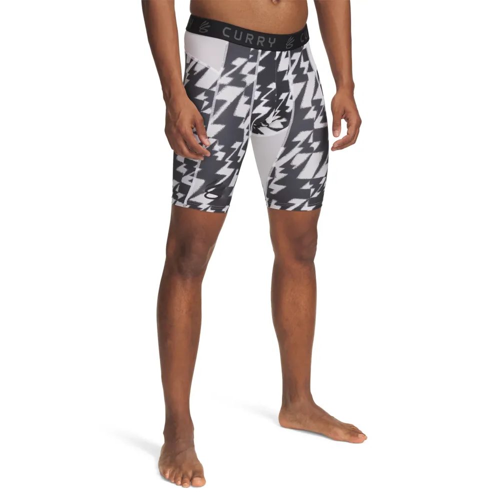UA Curry HG Prtd Shorts-WHT