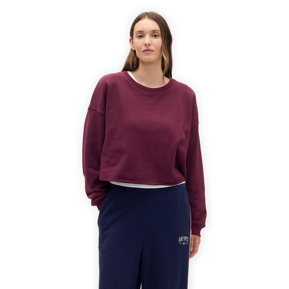 799277-00 Oversize crop mikina Heavyweight Červená