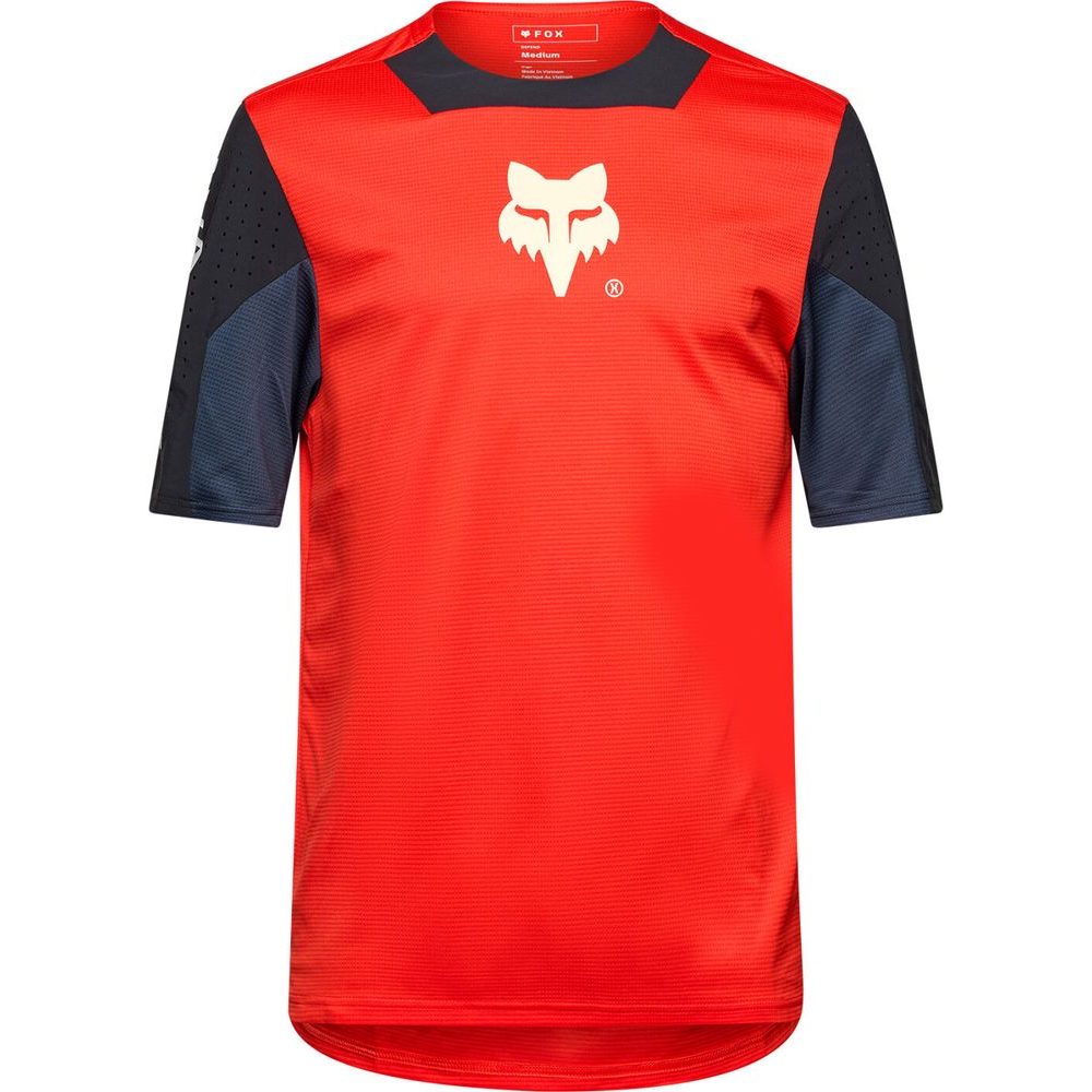 Yth Defend Ss Jersey Elevated Fluorescent Red