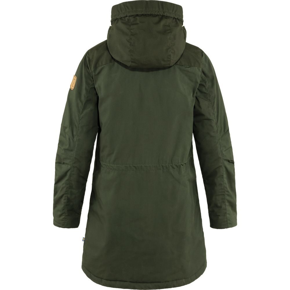 Outdoorweb.eu Singi Wool Padded Parka W Deep Forest winter jacket for women FJALLRAVEN 480.66