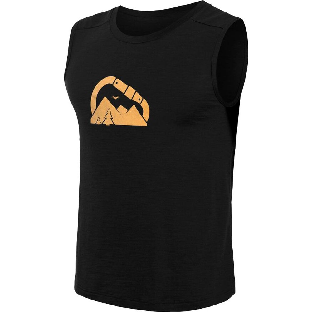 MERINO AIR SUMMIT pánské triko bez rukávu černá