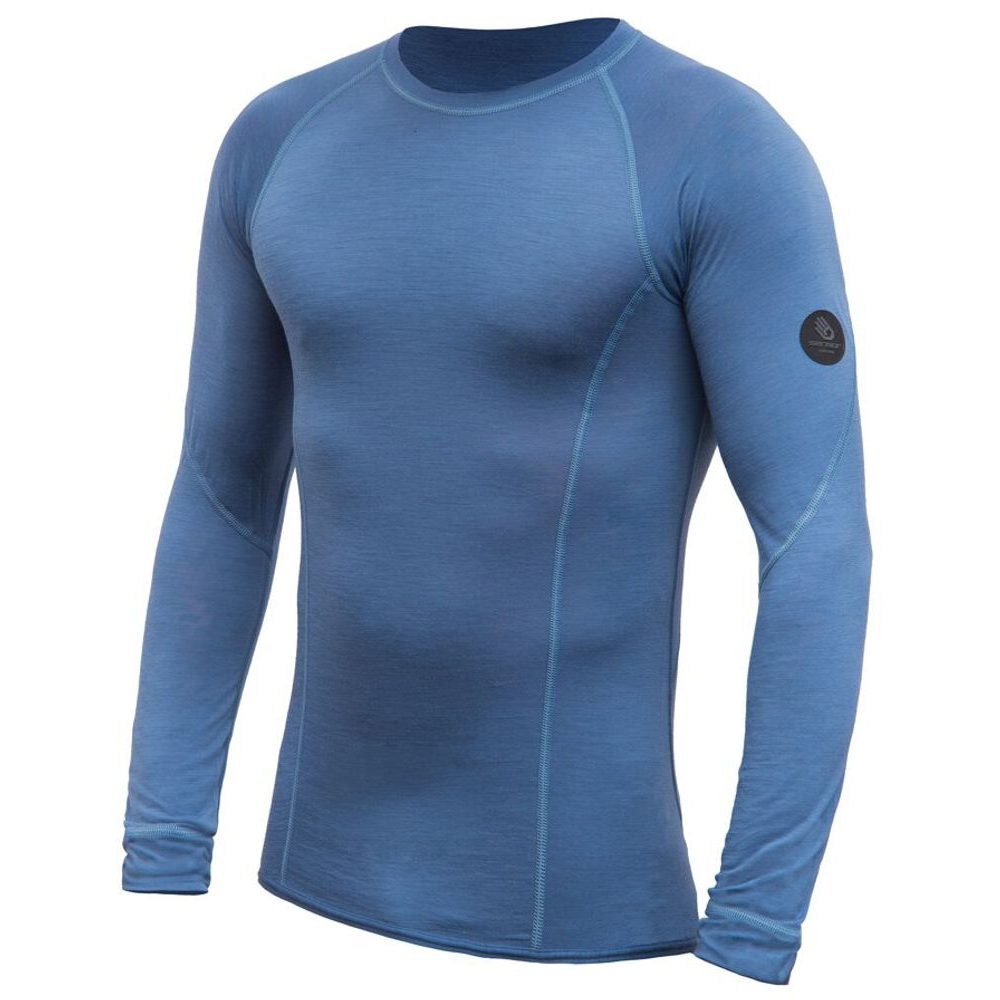 MERINO AIR pánské triko dl.rukáv riviera blue