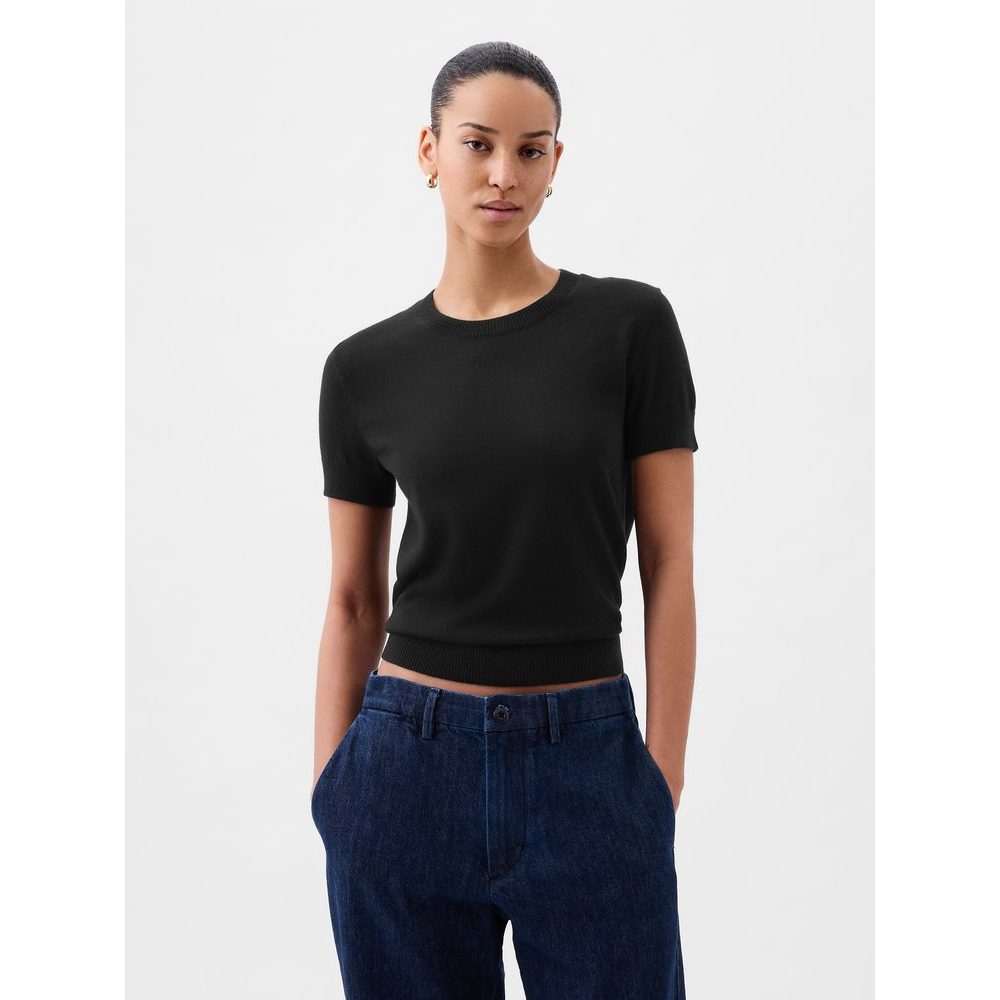 854755-04 Krátký svetr CashSoft Černá