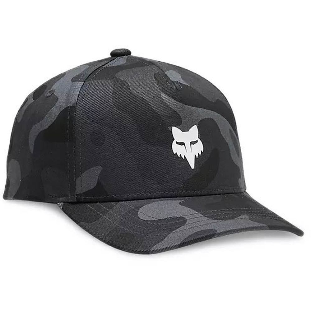 Yth Fox Head Camo 110 Sb Hat, Black Camo