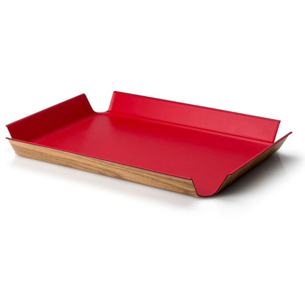 Protiskluzový servírovací podnos 45 cm červený