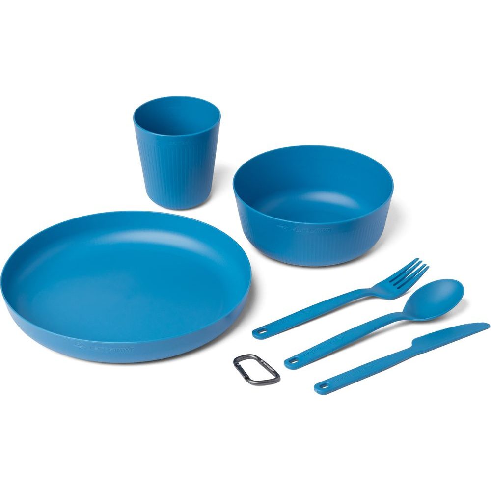 Camp Dinnerware Set w/ Mesh Sack - [6 Piece Cendre Blue Cendre Blue
