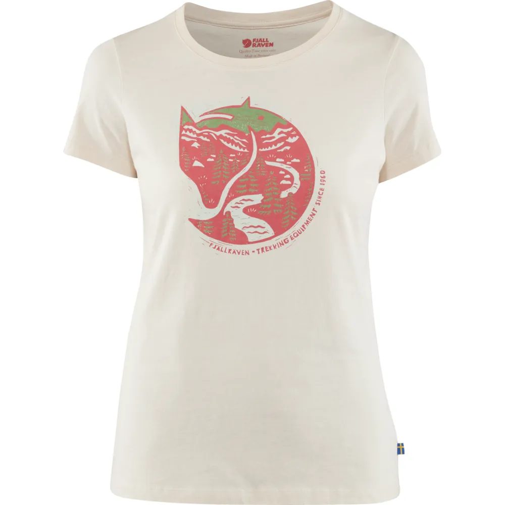 Arctic Fox Print T-shirt W Chalk White