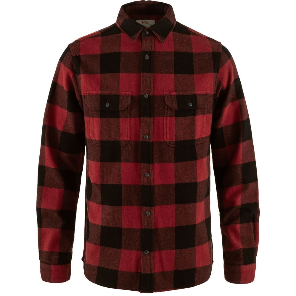 Övik Heavy Flannel Shirt M, Red-Black