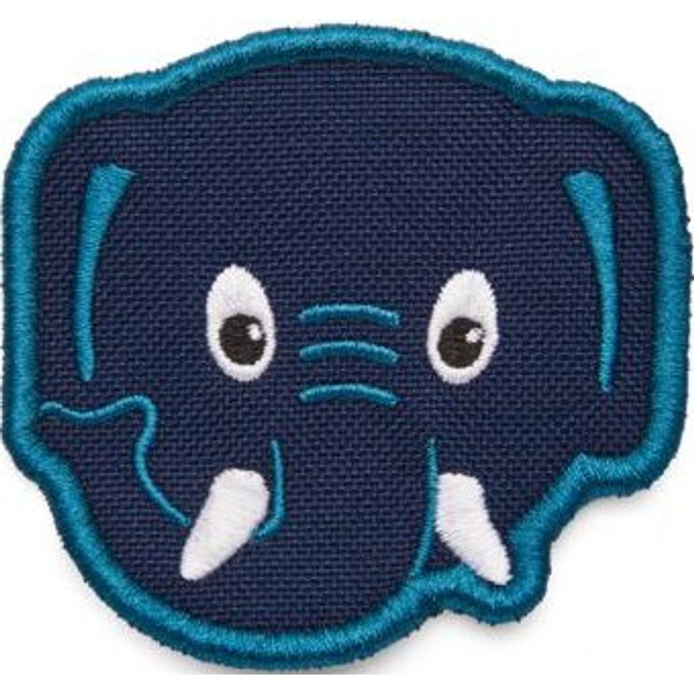 Velcro badge Elephant - blue
