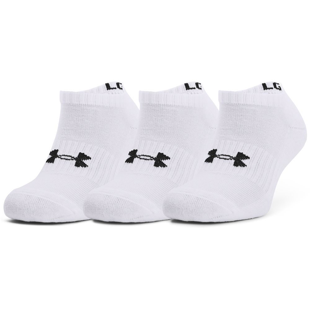 UA Core No Show 3Pk, White