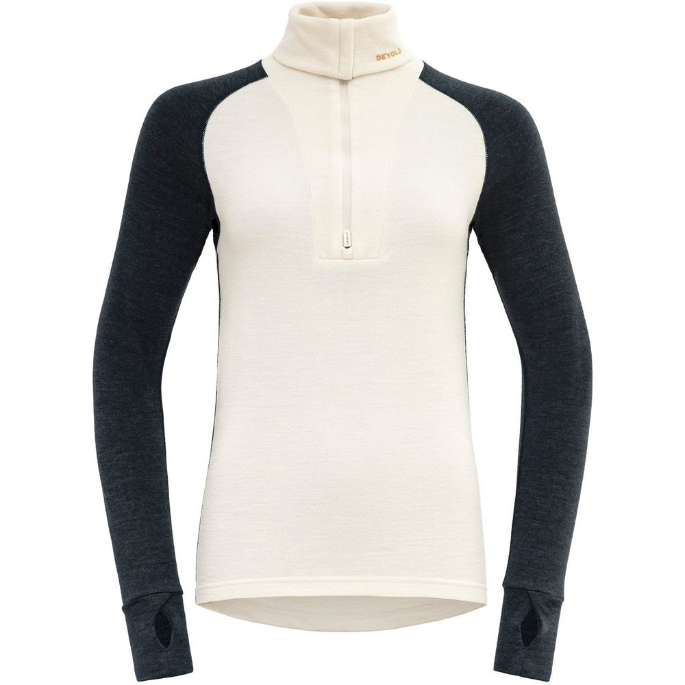 Expedition Merino Silk Zip Wmn, Ink/Offwhite