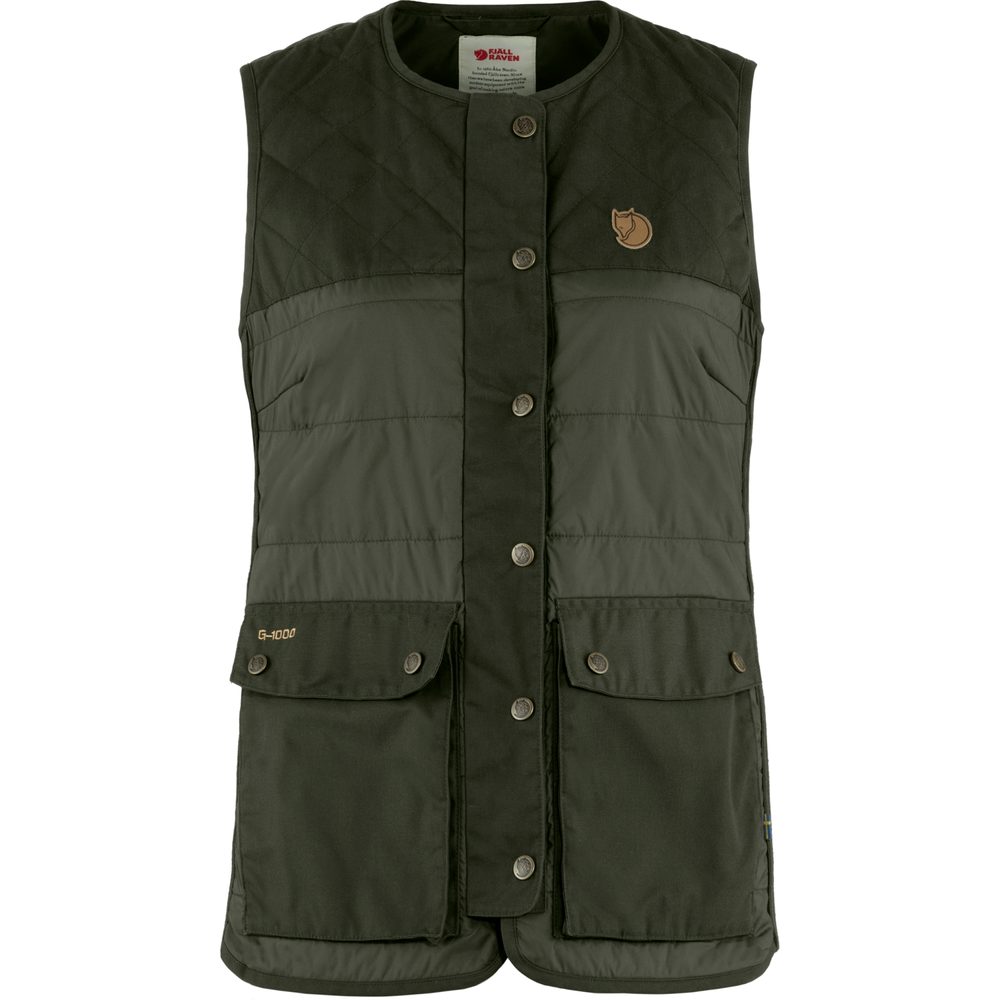 Forest Wool Padded Vest W, Deep Forest