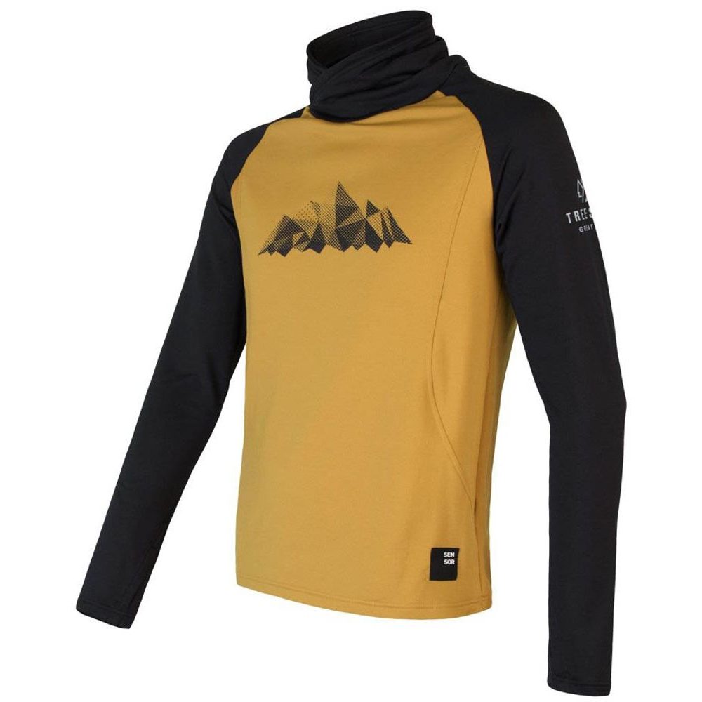 COOLMAX THERMO MOUNTAINS pánská mikina mustard/černá