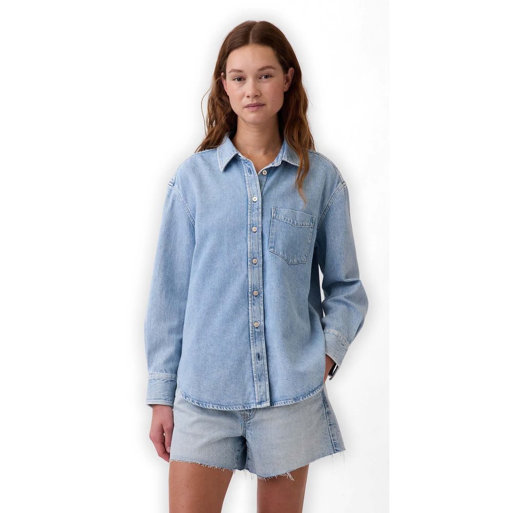 883760-00 Džínová oversize košile UltraSoft Modrá