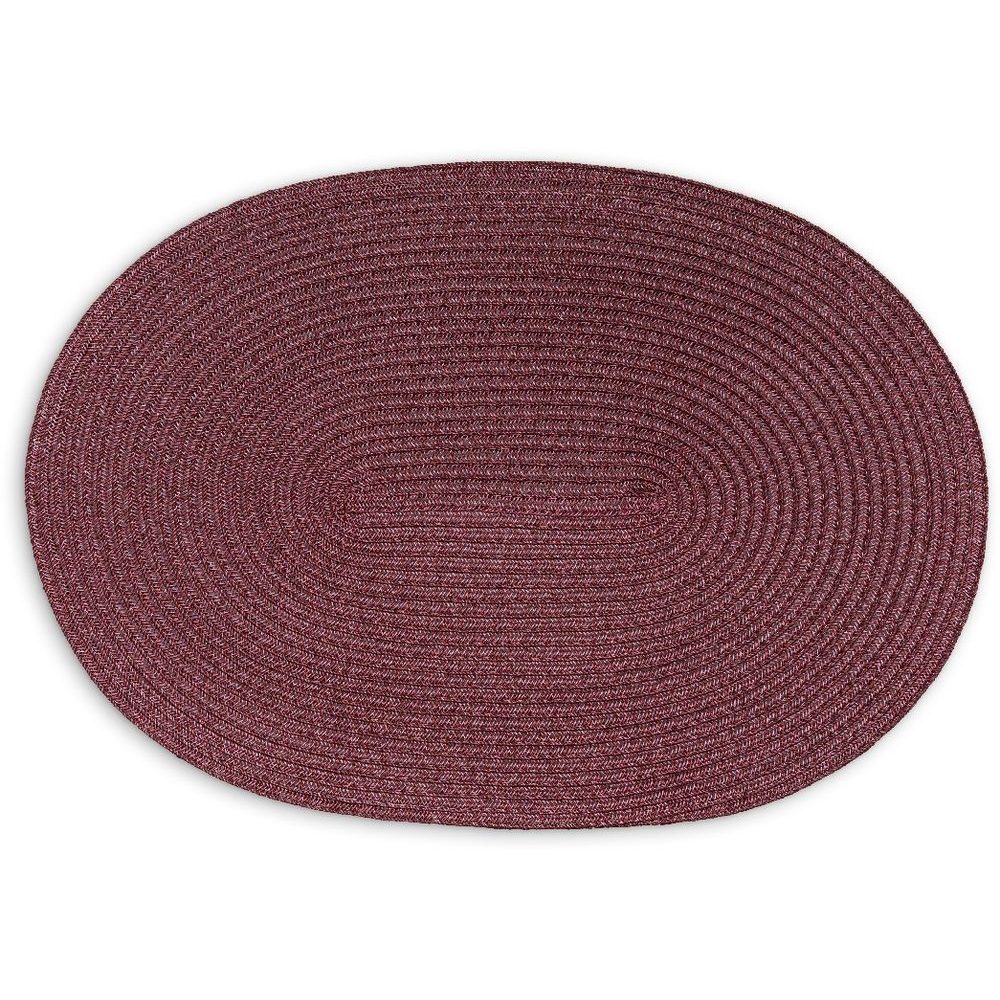Oval placemat 45 x 31 cm burgundy