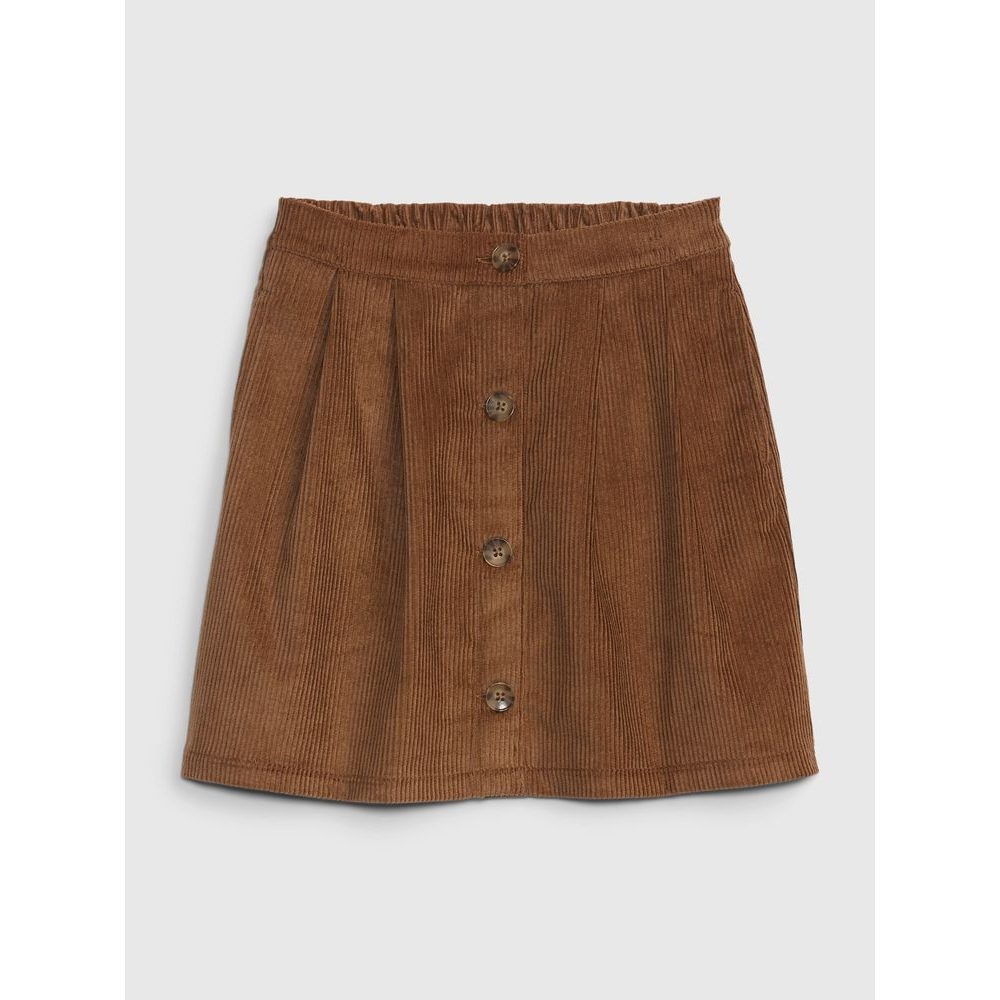 450418-00 Dětská manšestrová sukně Hnědá